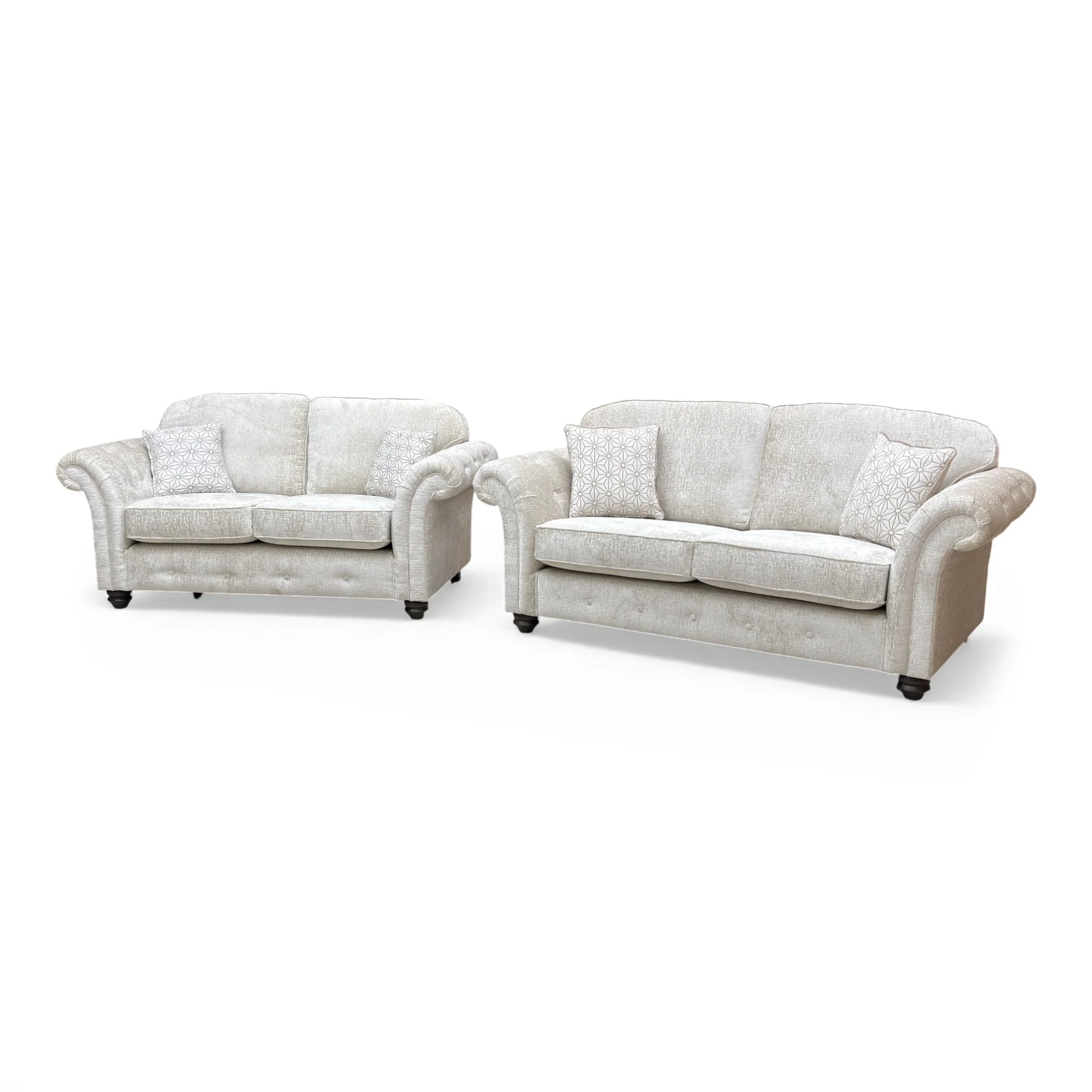 ‘Venice’ Truffle Chenille Fabric 3 + 2 Seater Sofa Set - Image 6