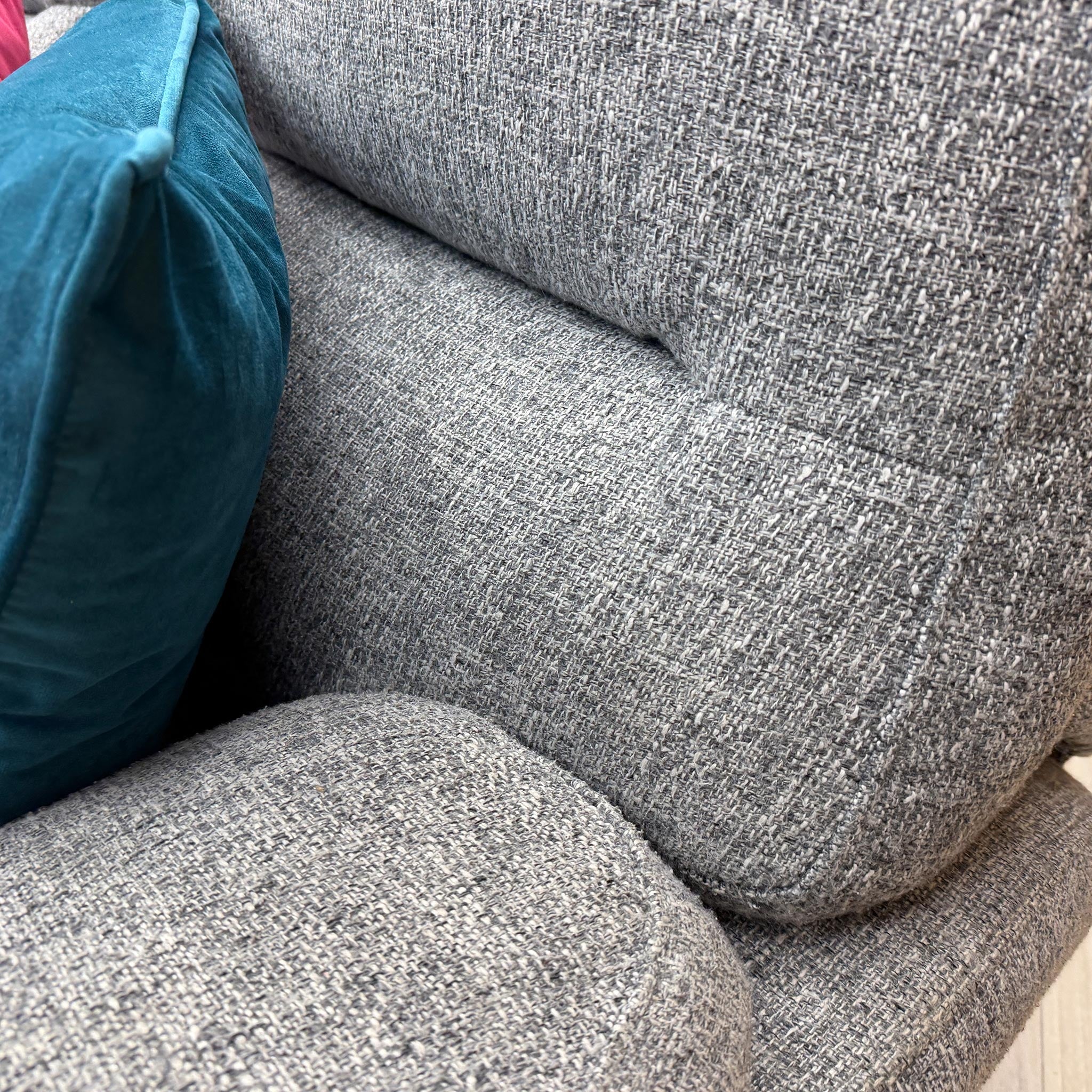 ‘Willow’ Grey Fabric Power Recliner 3 Seater + Manual Recliner 2 Seater Sofa Set - Image 5