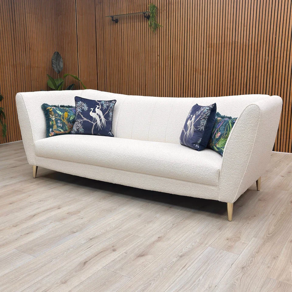 ‘Wylde’ Natural Savannah Boucle 4 Seater Sofa - Image 3