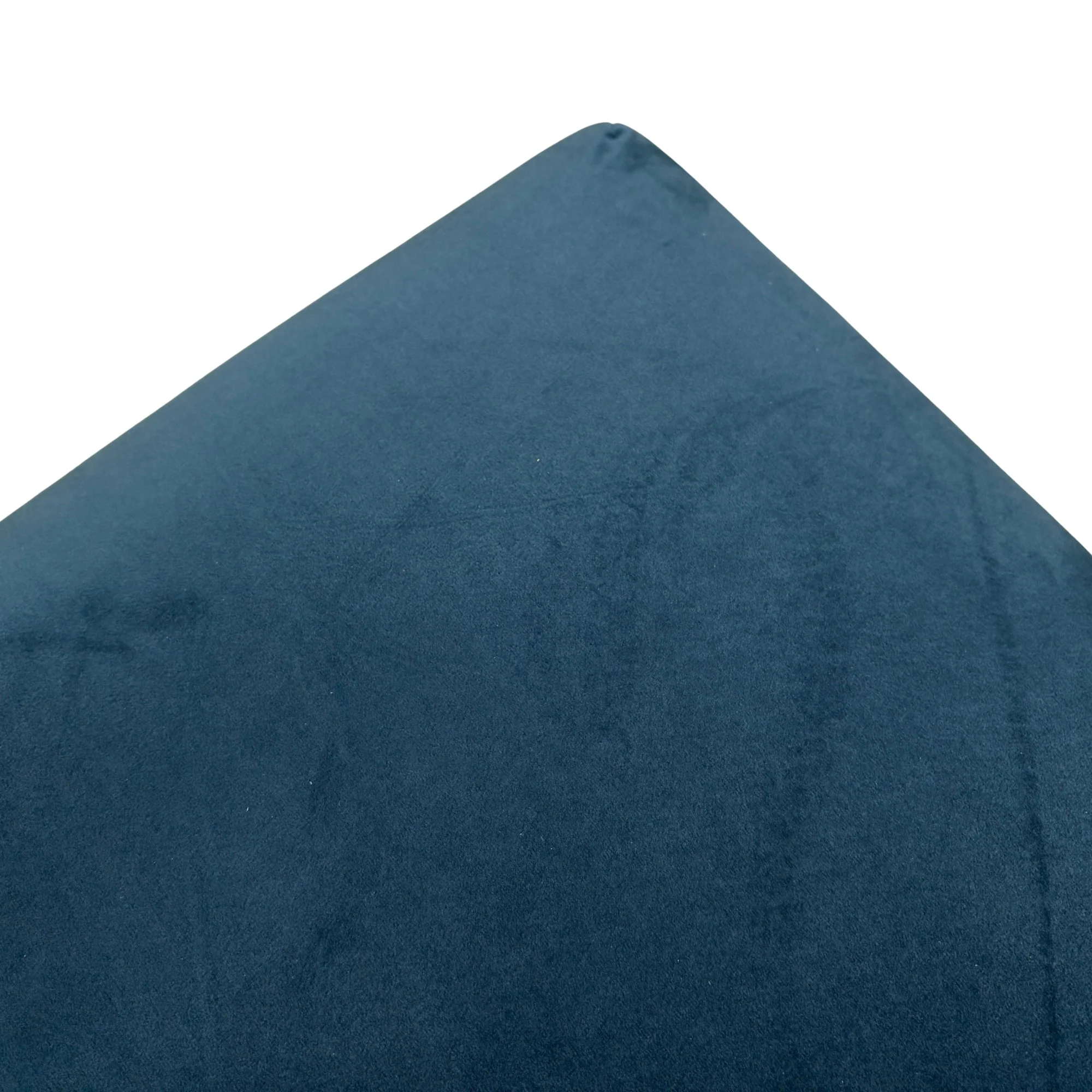 'Zika' Dark Blue Sensual Velvet Plain Banquette Footstool - Image 4